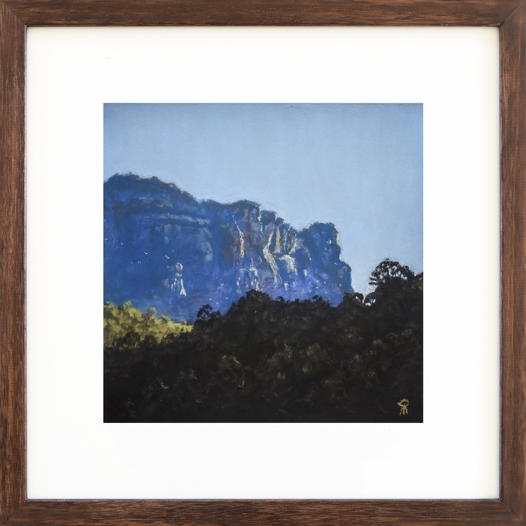 Capertee Blues, 2024
Soft Pastel on 340gsm watercolour paper
Image: 24x24cm, Frame: 39x39cm
(sold)