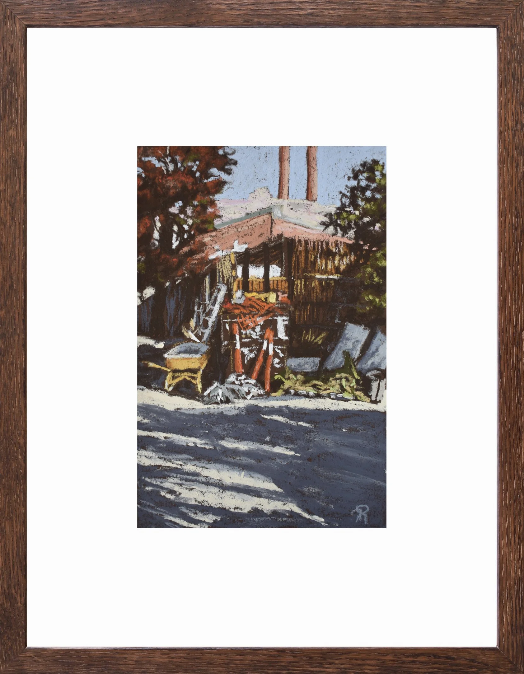 Back of House | 2025
Soft Pastel on 340gsm watercolour paper
Image: 14.5x22cm, Frame: 31.5x39cm
(sold)