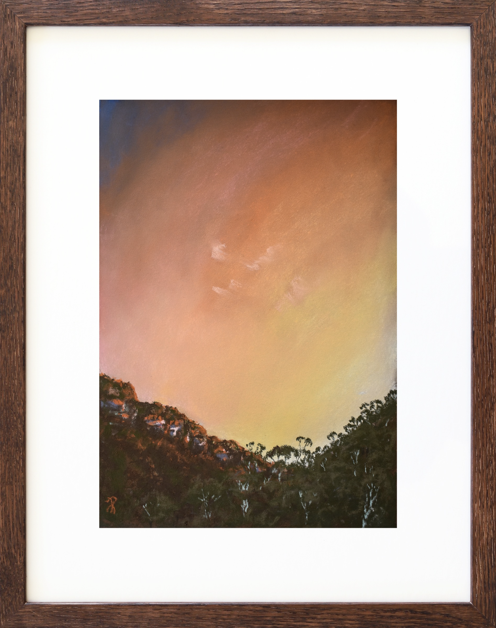 Bathed in Dawn, 2024
Soft Pastel on 340gsm watercolour paper
Image: 34x24cm, Frame: 49x39cm
(sold)