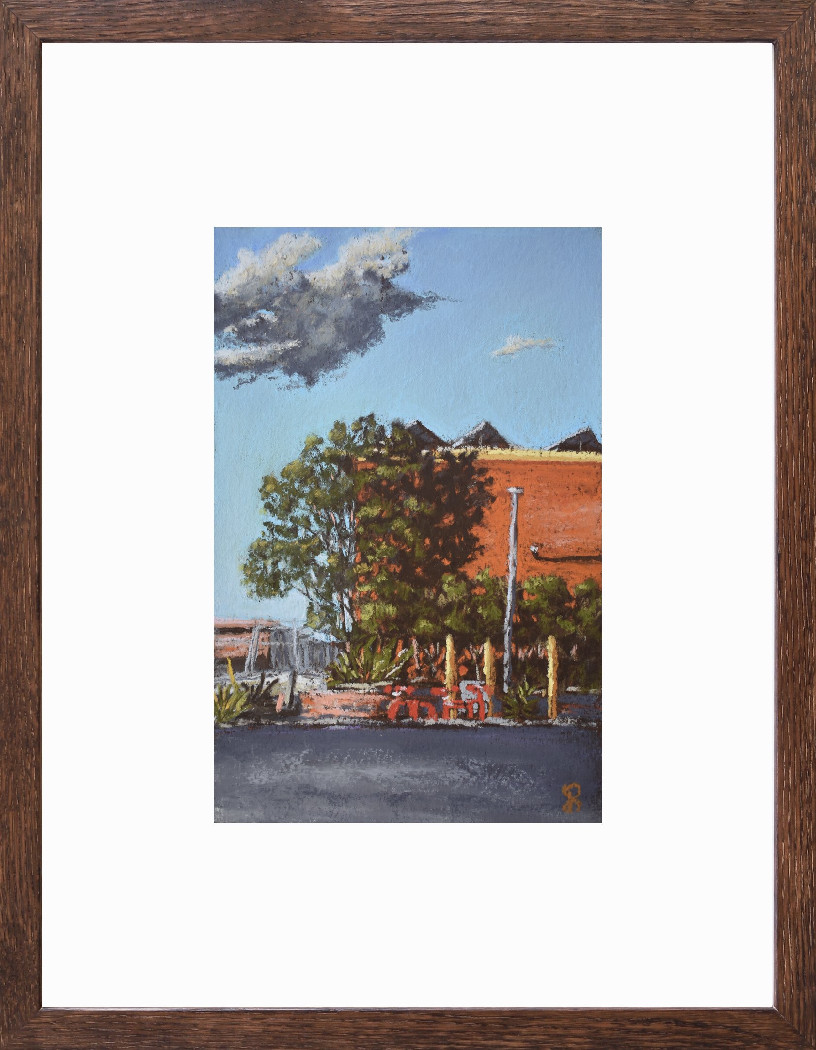 Green Fields, Conveyor Belts | 2025
Soft Pastel on 340gsm watercolour paper
Image: 14.5x22cm, Frame: 31.5x39cm
(sold)