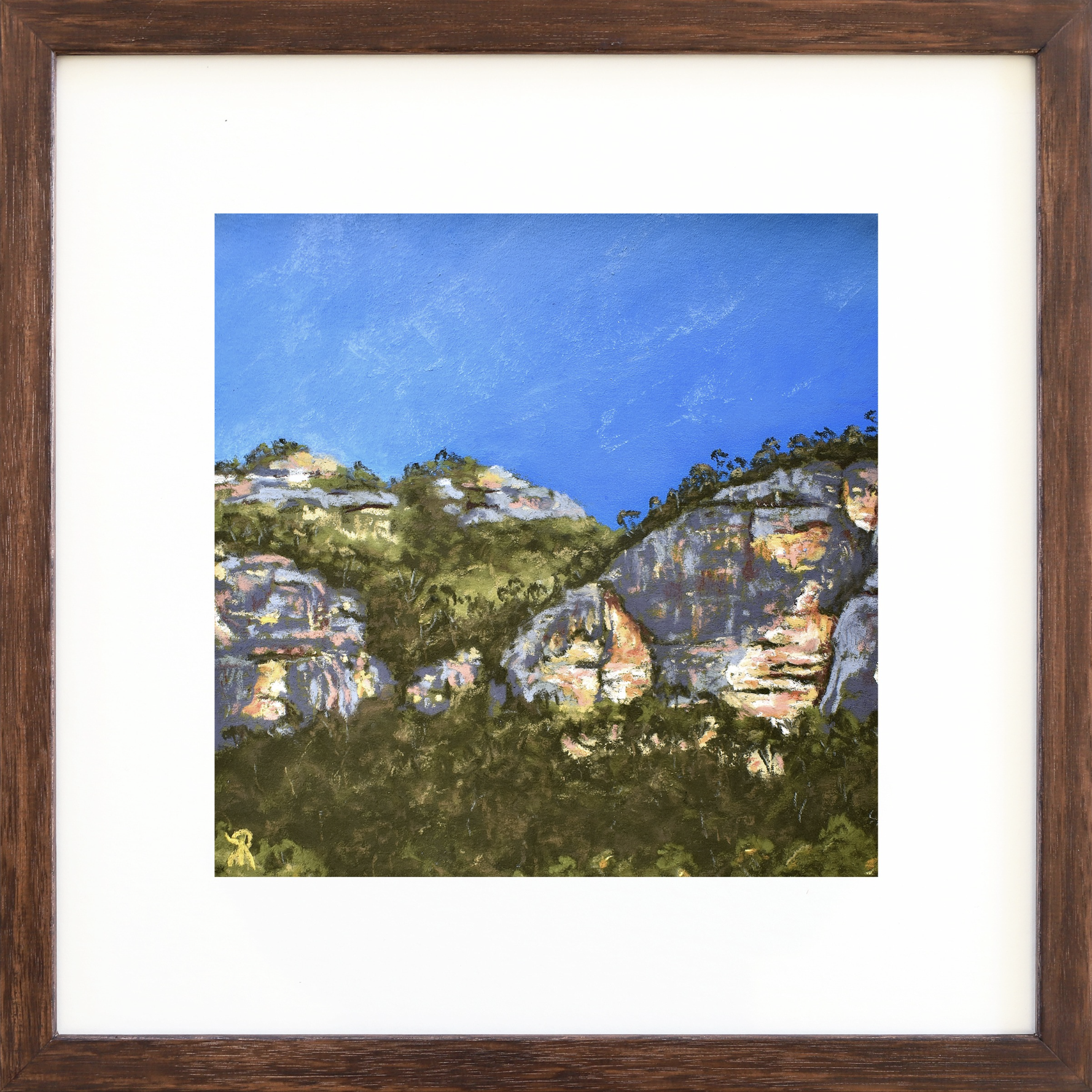 High Clouds and Winter Winds, 2024
Soft Pastel on 340gsm watercolour paper
Image: 24x24cm, Frame: 39x39cm
(sold)