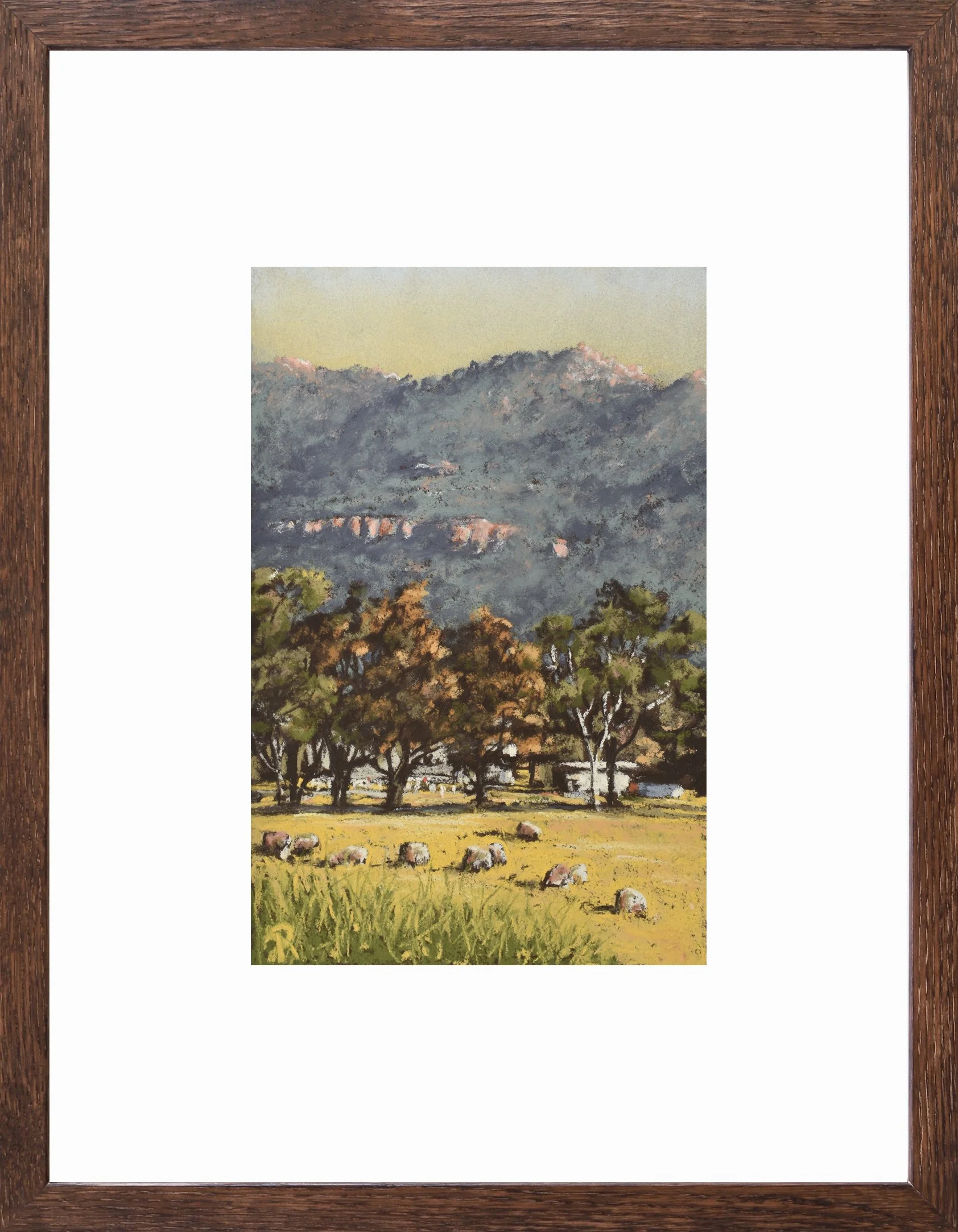 Summer's Heat | 2025
Soft Pastel on 340gsm watercolour paper
Image: 14.5x22cm, Frame: 31.5x39cm
$580, framed under Ultravue UV70 glass - Available via The Corner Store Gallery