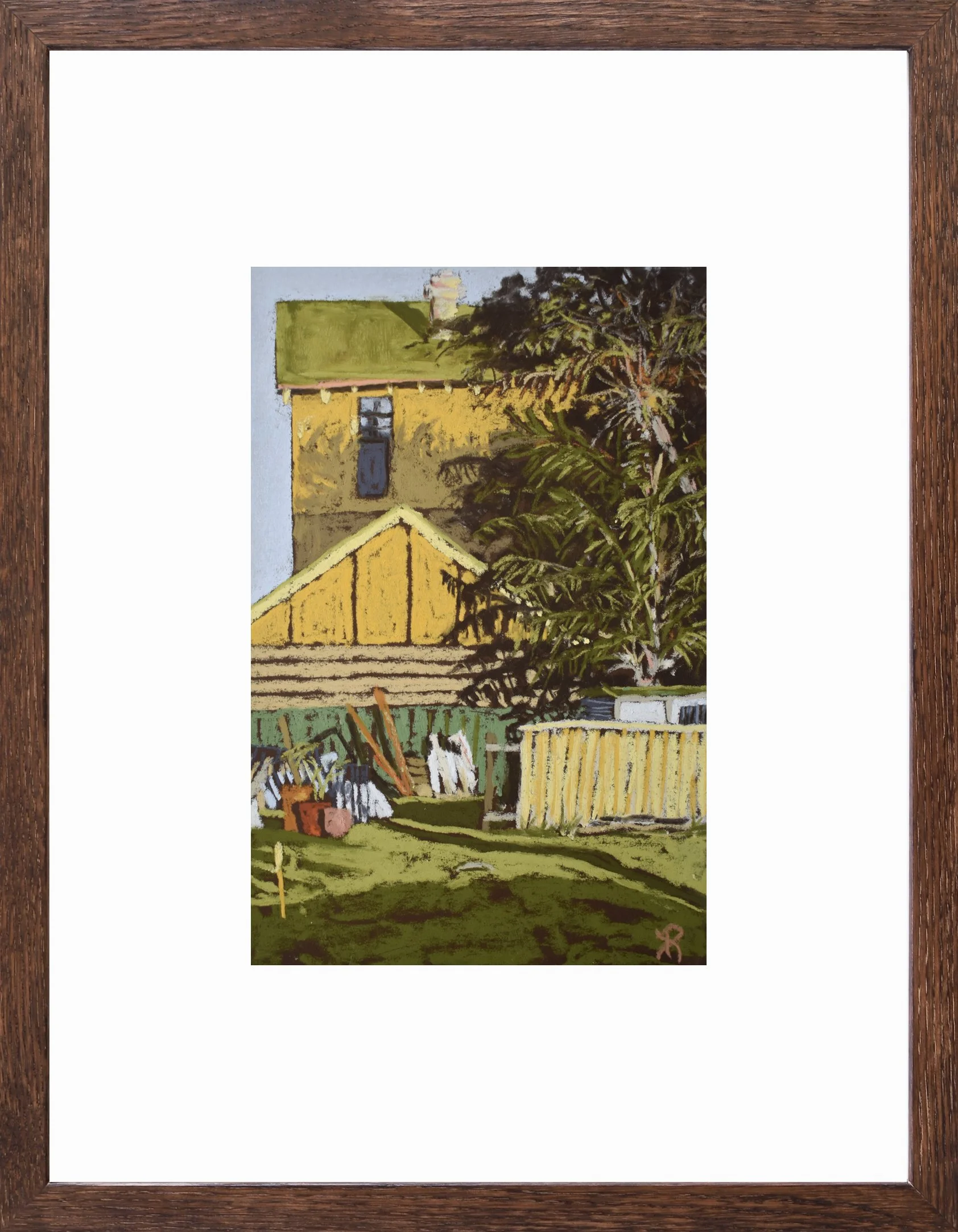 Backyard Glimpses | 2025
Soft Pastel on 340gsm watercolour paper
Image: 14.5x22cm, Frame: 31.5x39cm
(sold)