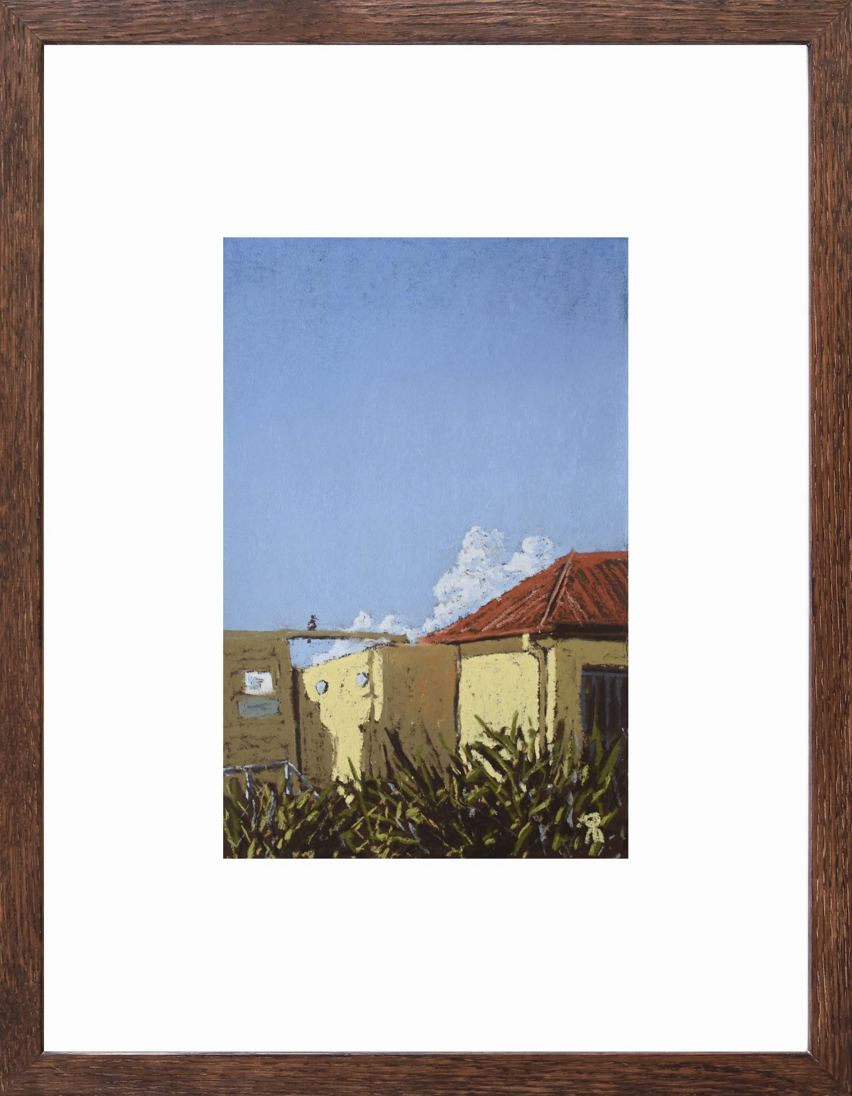 Yellow Court | 2025
Soft Pastel on 340gsm watercolour paper
Image: 14.5x22cm, Frame: 31.5x39cm
(sold)