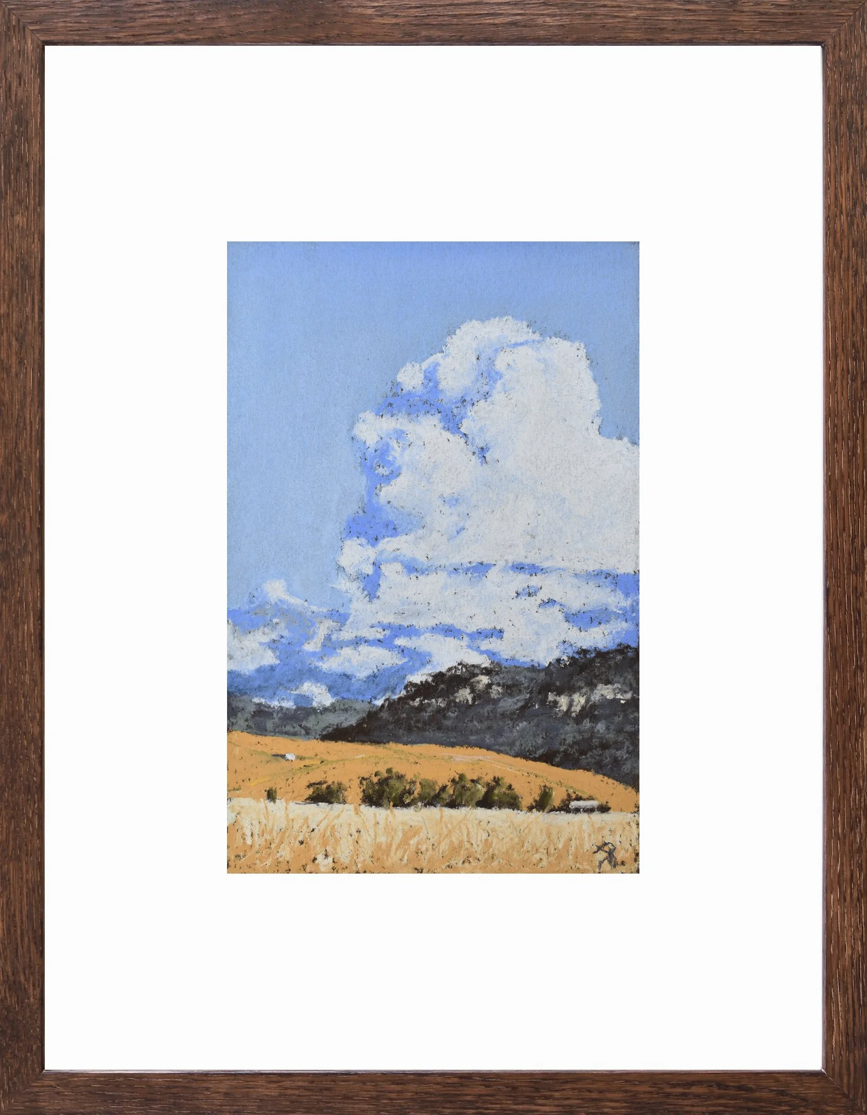 Clouds Gathering | 2025
Soft Pastel on 340gsm watercolour paper
Image: 14.5x22cm, Frame: 31.5x39cm
$580 AUD, framed under Ultravue UV70 glass - Available via The Corner Store Gallery