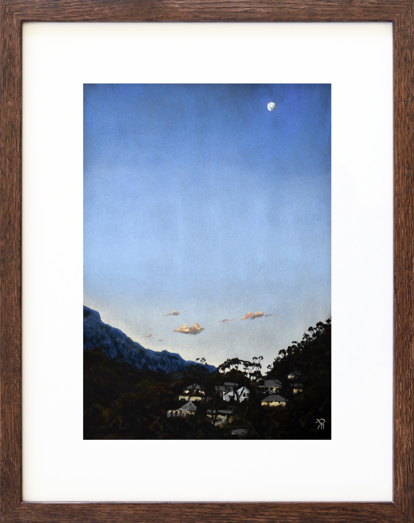 Gibbous Moon, 2024
Soft Pastel on 340gsm watercolour paper
Image: 34x24cm, Frame: 49x39cm
(sold)