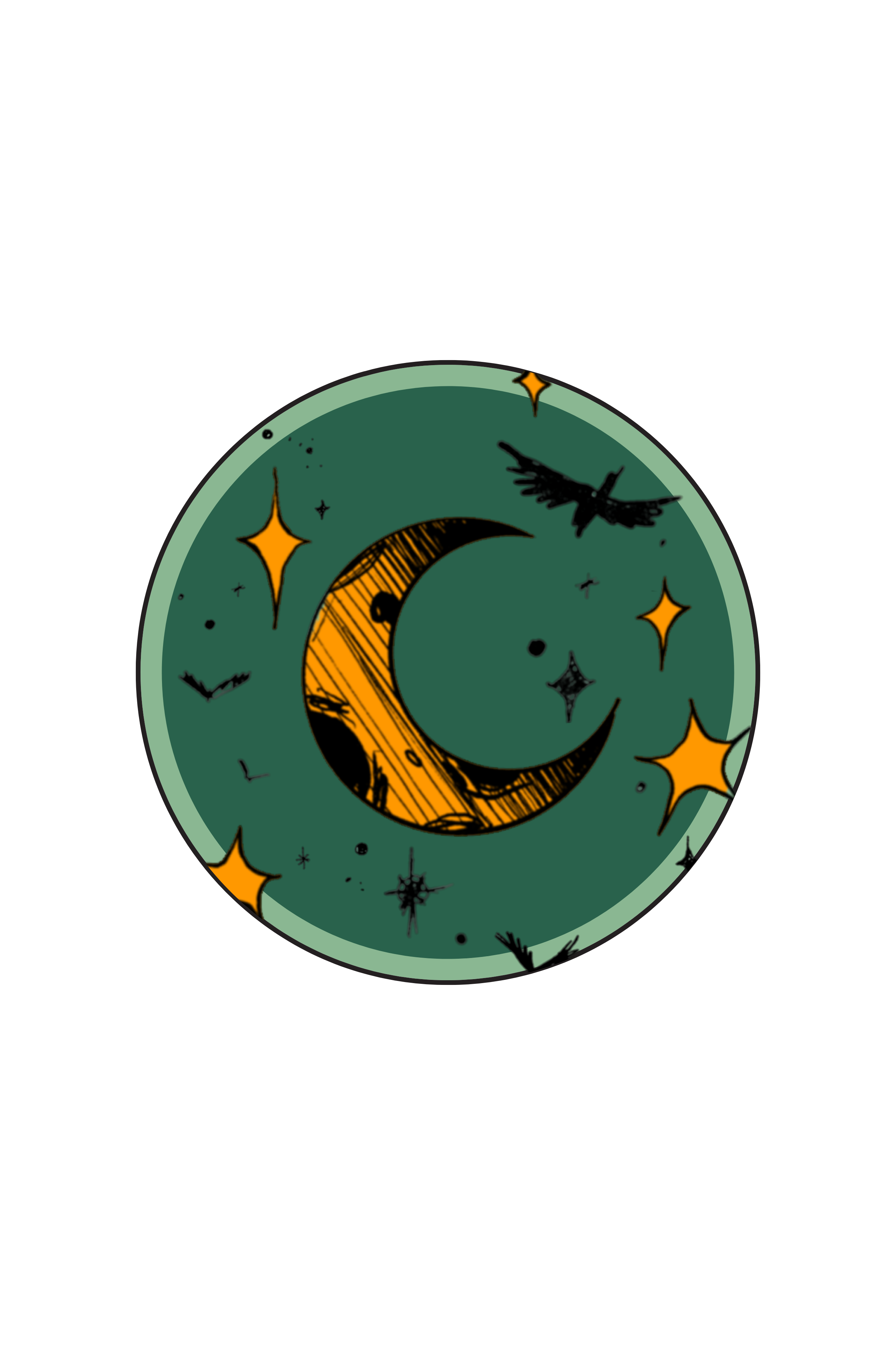 Moon and Stars Sticker