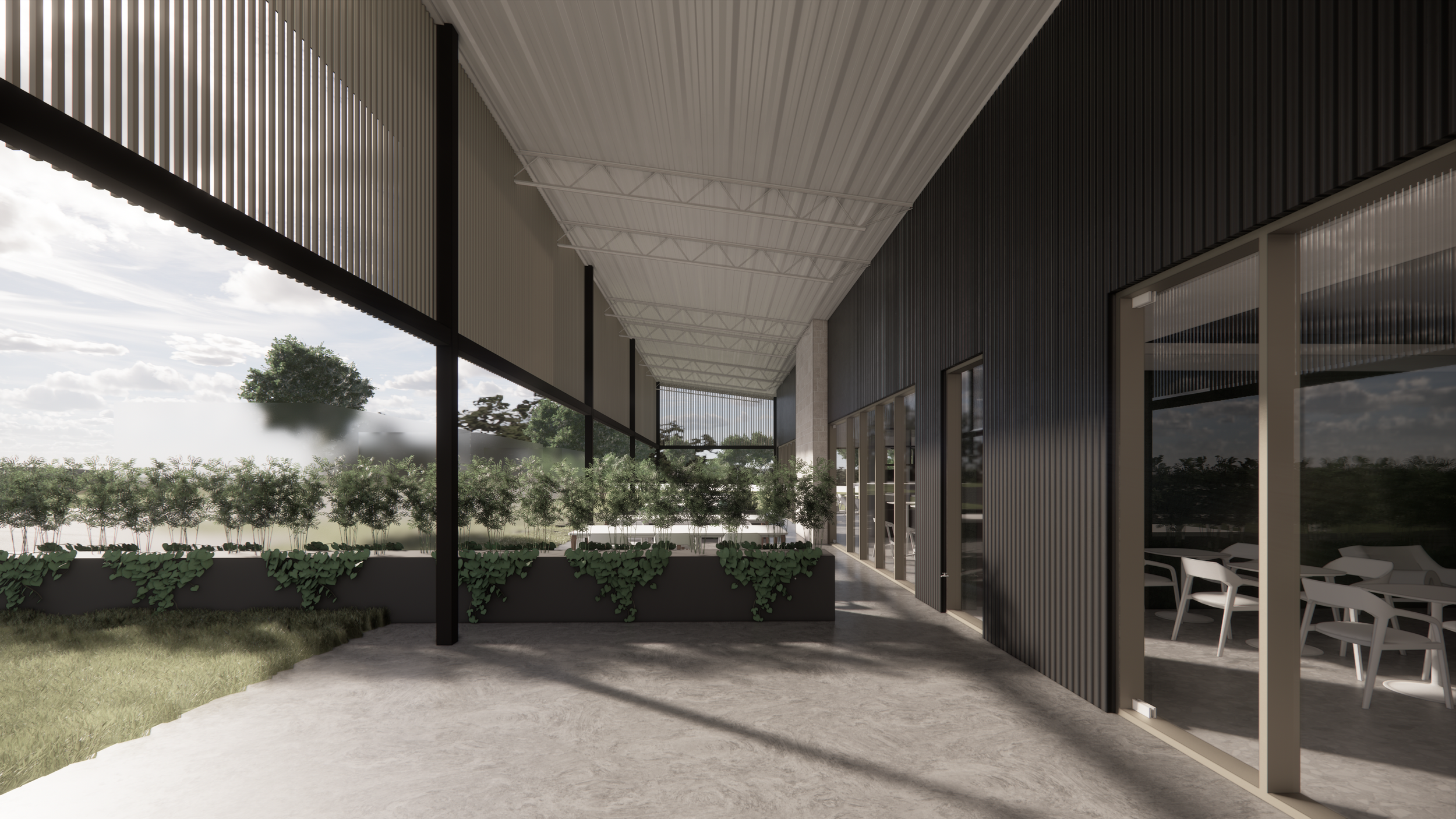 COFFEE HQ - New Construction Restaurant and Bar in Austin, TX for local coffee company. Custom Architecture and Interior Design services. Custom furniture design, lighting design and selection, custom millwork complement all-new kitchens, event space