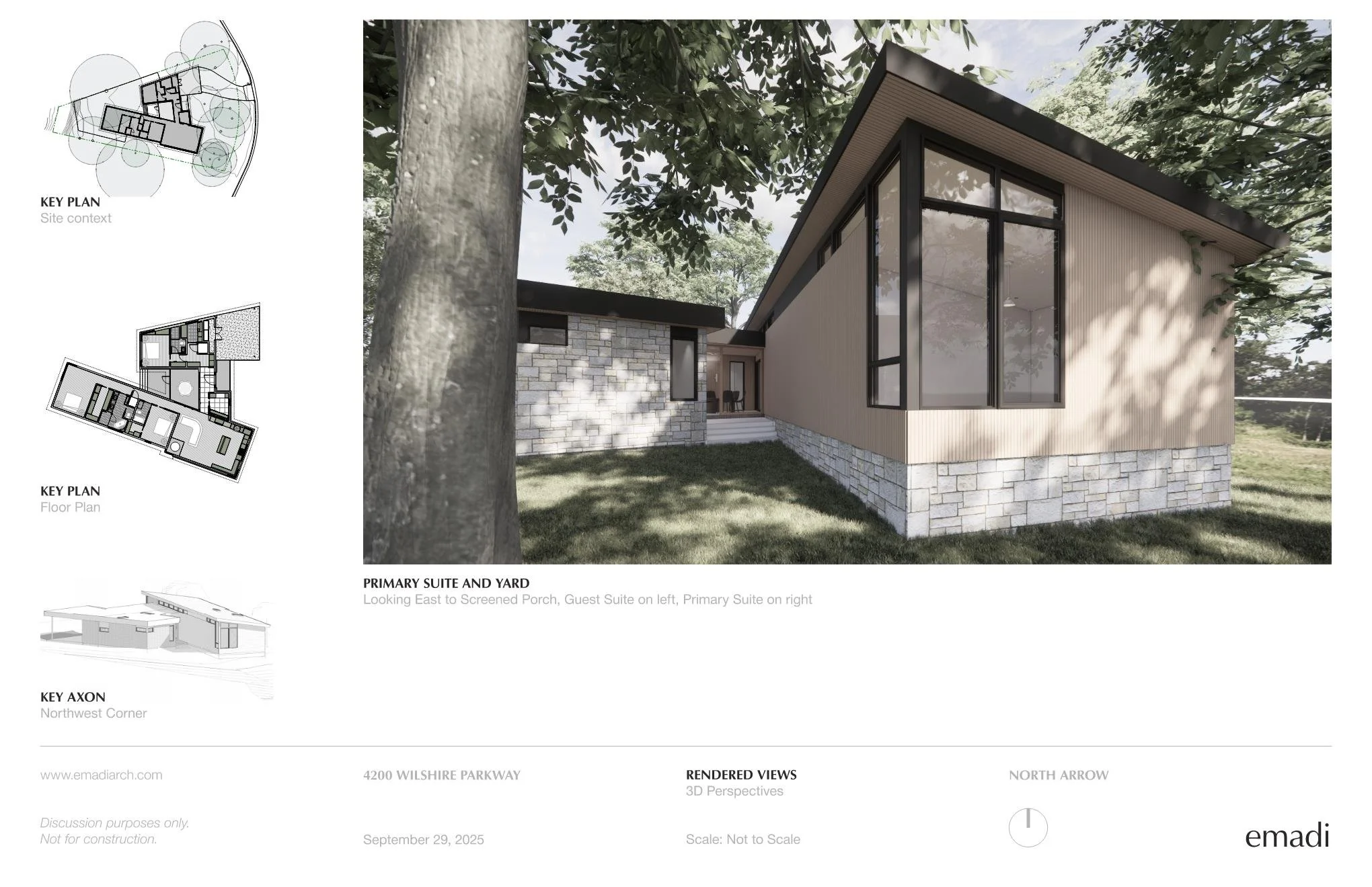 New Construction Mid-Century Modern Home in Austin, TX. Custom Architecture and Interior Design services. Historic neighborhood with mature trees, creek, and parks. Bright, open, airy spaces connect indoor and outdoor living spaces.  Custom residenti