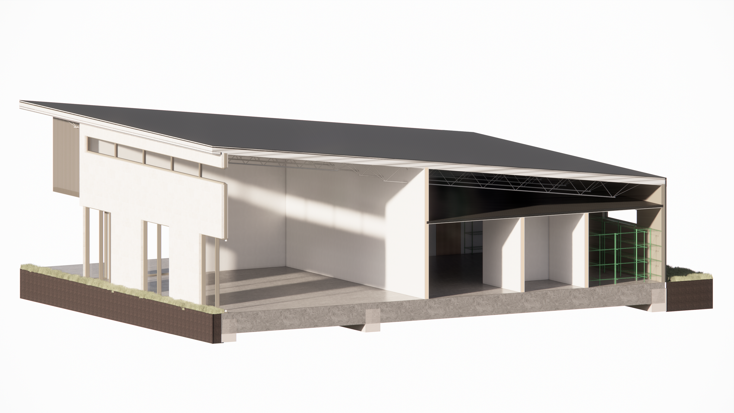 COFFEE HQ - New Construction Restaurant and Bar in Austin, TX for local coffee company. Custom Architecture and Interior Design services. Custom furniture design, lighting design and selection, custom millwork complement all-new kitchens, event space