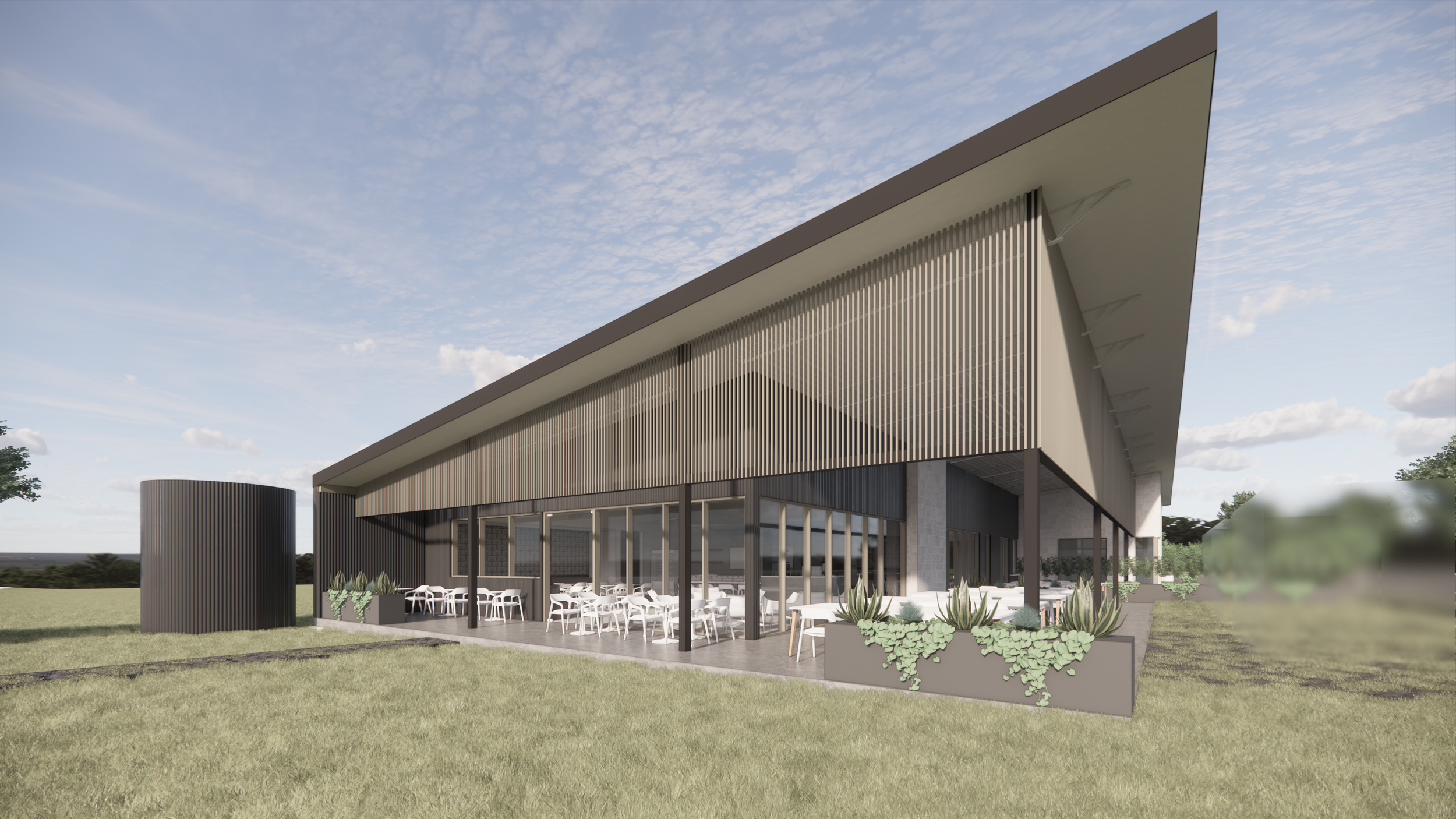 COFFEE HQ - New Construction Restaurant and Bar in Austin, TX for local coffee company. Custom Architecture and Interior Design services. Custom furniture design, lighting design and selection, custom millwork complement all-new kitchens, event space