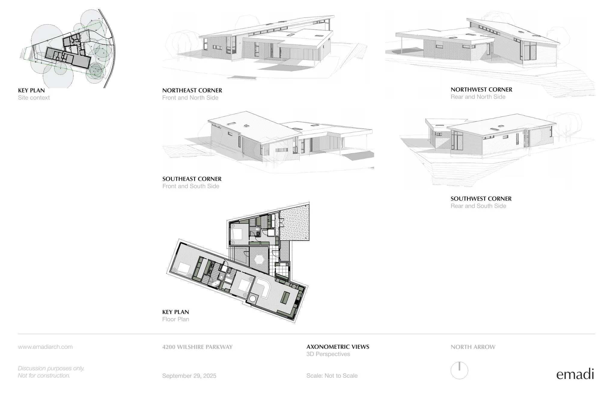 New Construction Mid-Century Modern Home in Austin, TX. Custom Architecture and Interior Design services. Historic neighborhood with mature trees, creek, and parks. Bright, open, airy spaces connect indoor and outdoor living spaces.  Custom residenti