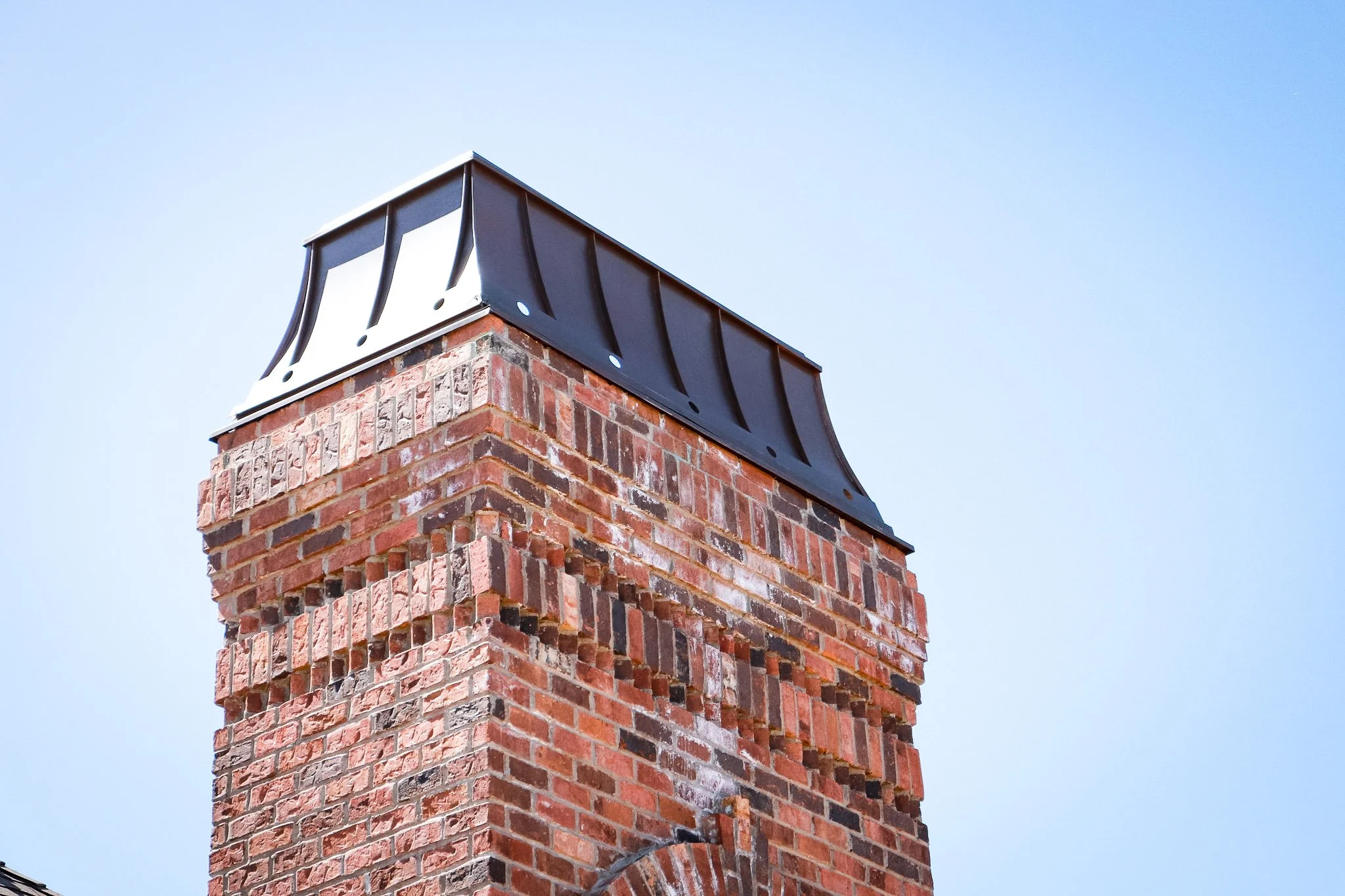 Custom Metal Chimney Hood (Swoop Style)