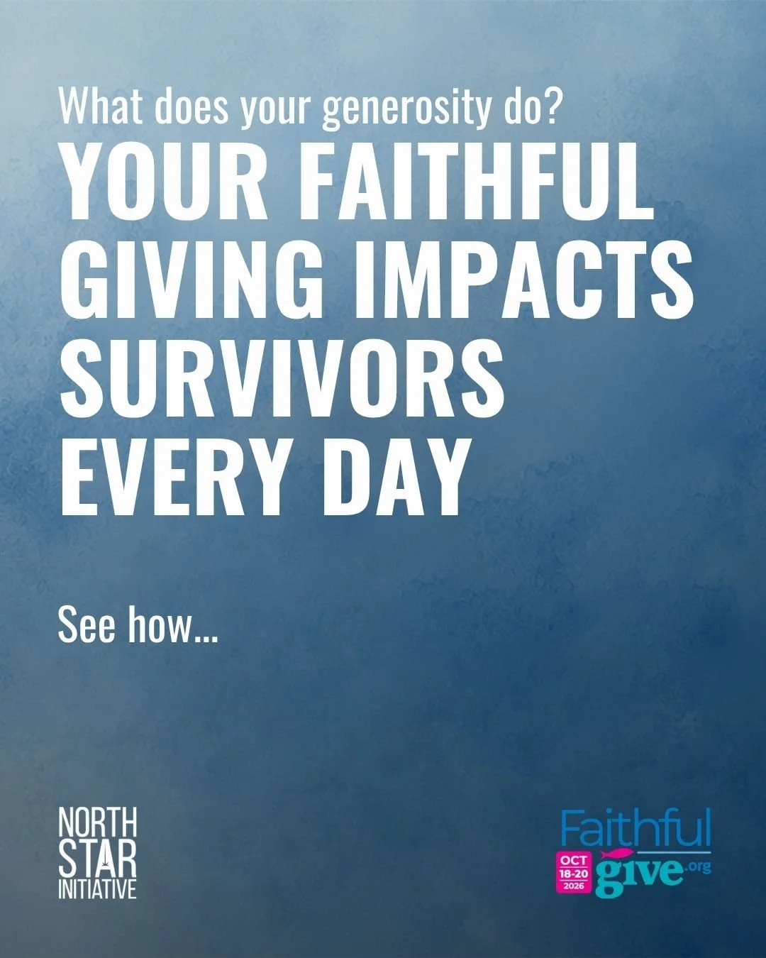✨Faithful Give Day 2: Thank you for being a spark!✨

To everyone who has already given to North Star Initiative during Faithful Give &mdash; THANK YOU! 💙

Your generosity provides survivors with the resources they need to take courageous steps towar