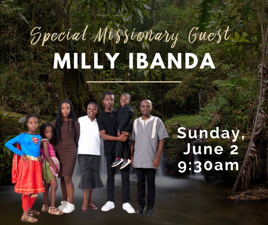 Join us on Sunday, June 2, during the worship service at 9:30am to hear a message from our Nazarene missionary, Milly Ibanda.

Milly and his wife, Agnes, serve as missionaries with the Church of the Nazarene in the country of Madgascar on the contine