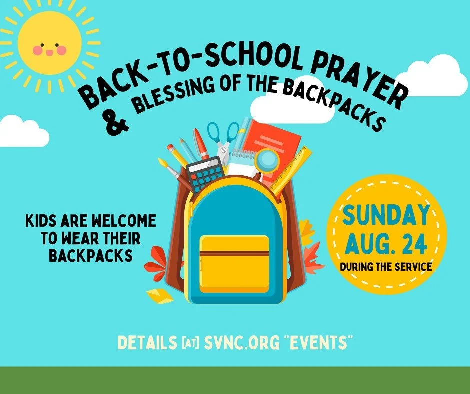 🎒We’re switching things up! 🎒
It’s Family Sunday this week as we pray blessings over our students, teachers, and school staff. Kids, grab your activity packet and join your parents in service.