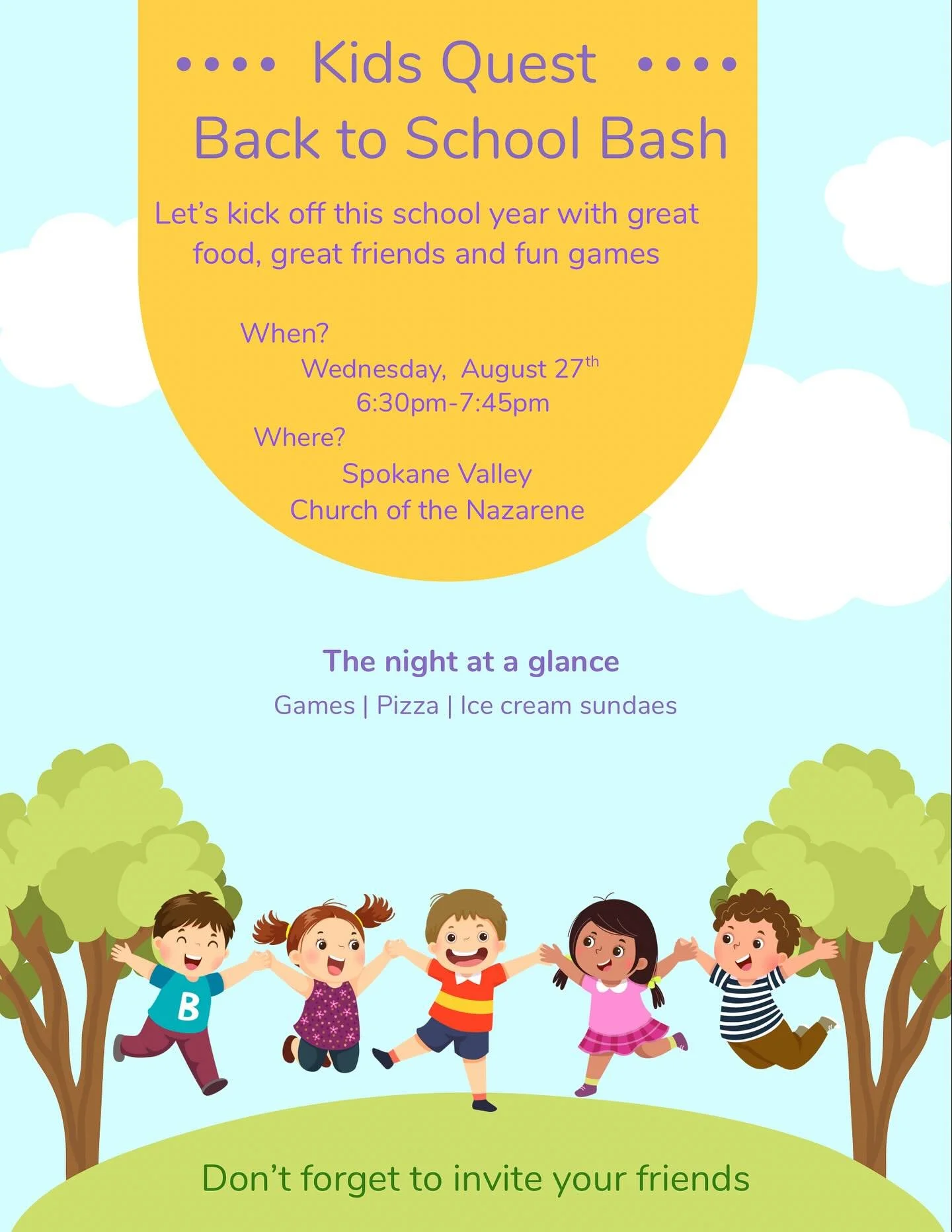 Kids! Bring a friend and join us for our Back to School Bash TONIGHT! 🎉🧡