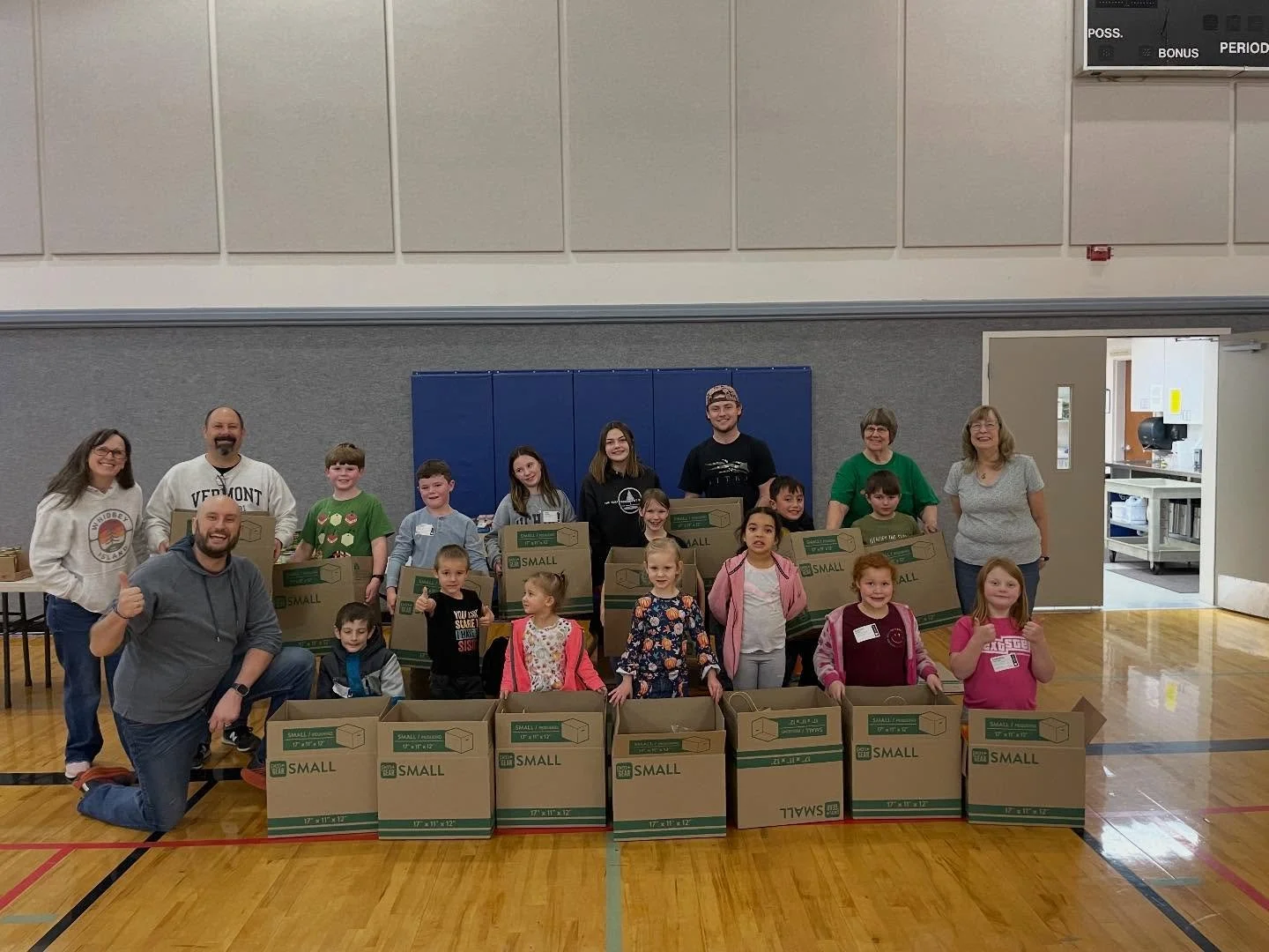 Thanksgiving-in-a-box packing at KidsQuest this week. As we gathered to pray blessings over them, several of our kids knelt and laid their hands on them. 🥹 What a joy to see them serve and love their community in this way!