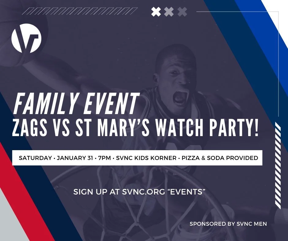 This event is free!  Bring the entire family on Saturday, January 31 at 7pm and enjoy watching the Zags vs St. Mary's men's basketball game on the new large screen tv in the Kids Korner room!  Pizza and sodas provided.  Please bring a game snack to s