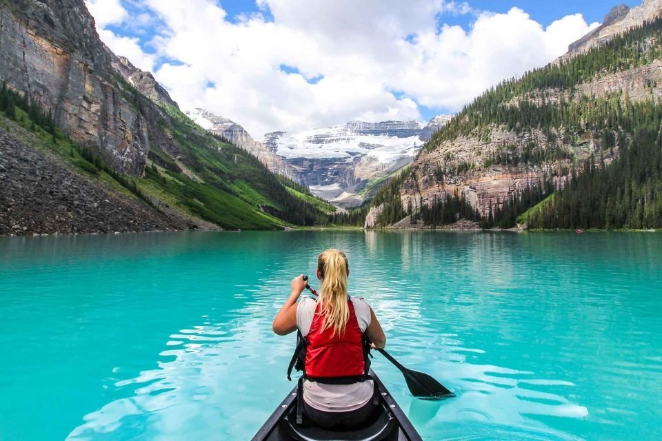 Canoe in Lake Louise