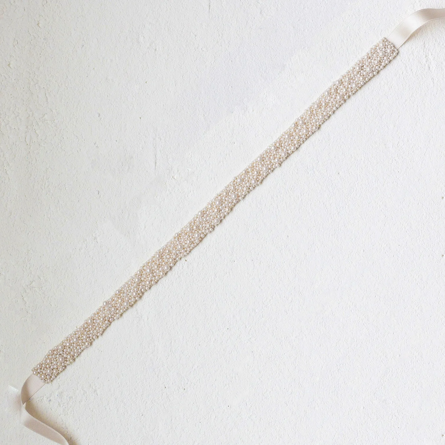 BHLDN Bridal Belt-  A.B. Ellie Krysta Sash Bridal sash, crystal headband - Crystal encrusted silk  main image 3