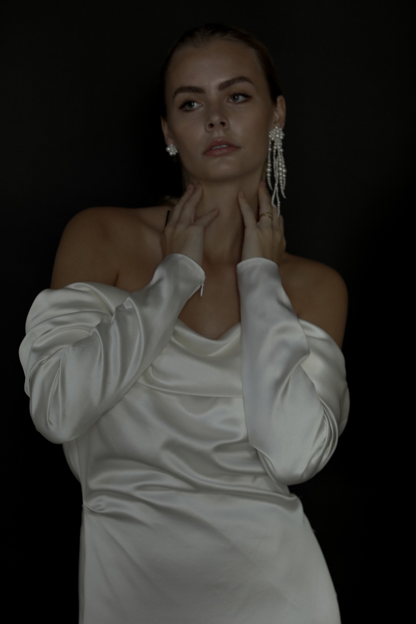 Katrina Kaif wears a white Alex Perry gown with diamond earrings in Mumbai  | VOGUE India