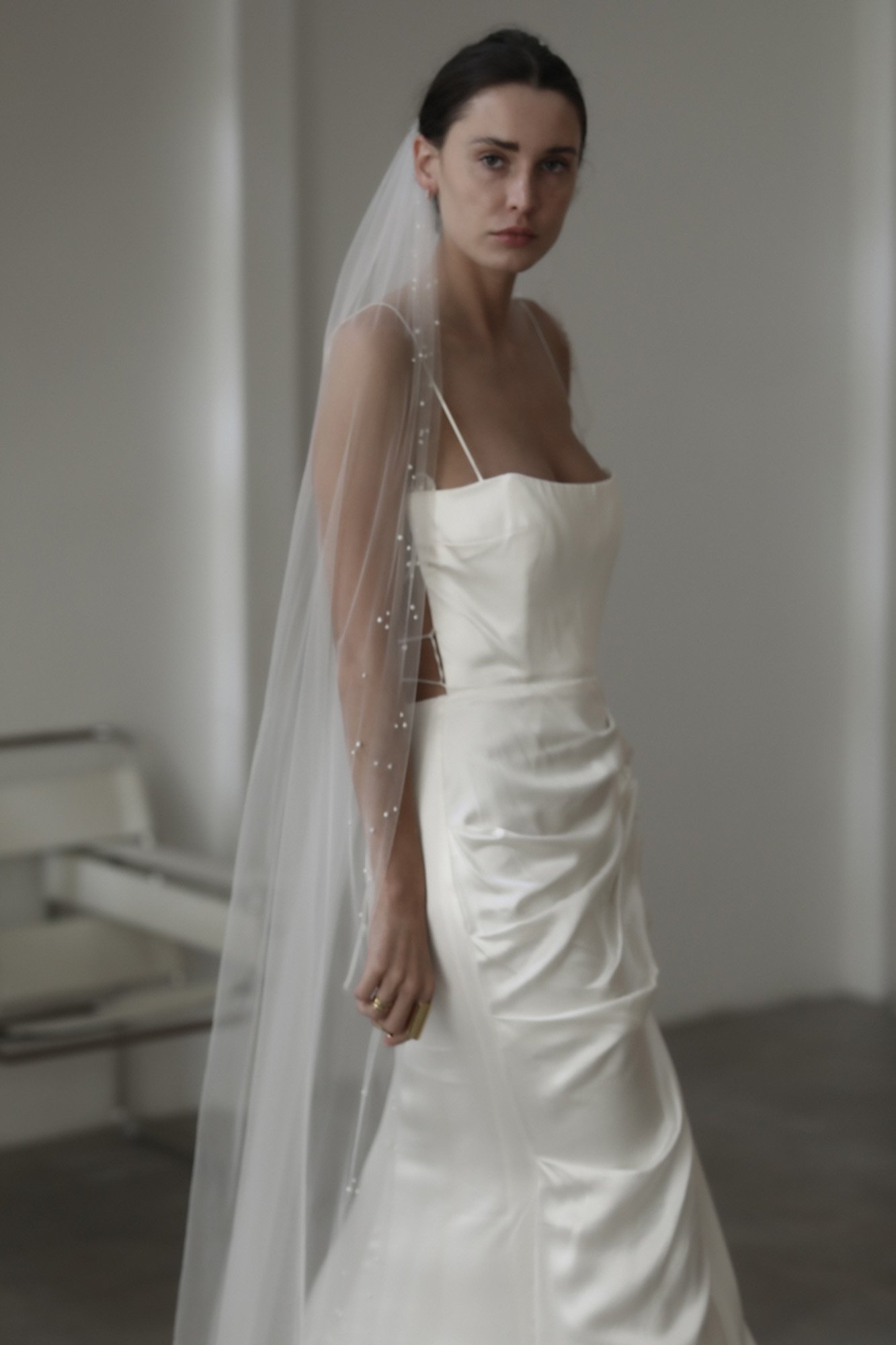 Harley Pearl Edge Veil by A.B. ELLIE Bridal Accessories — A.B. ELLIE