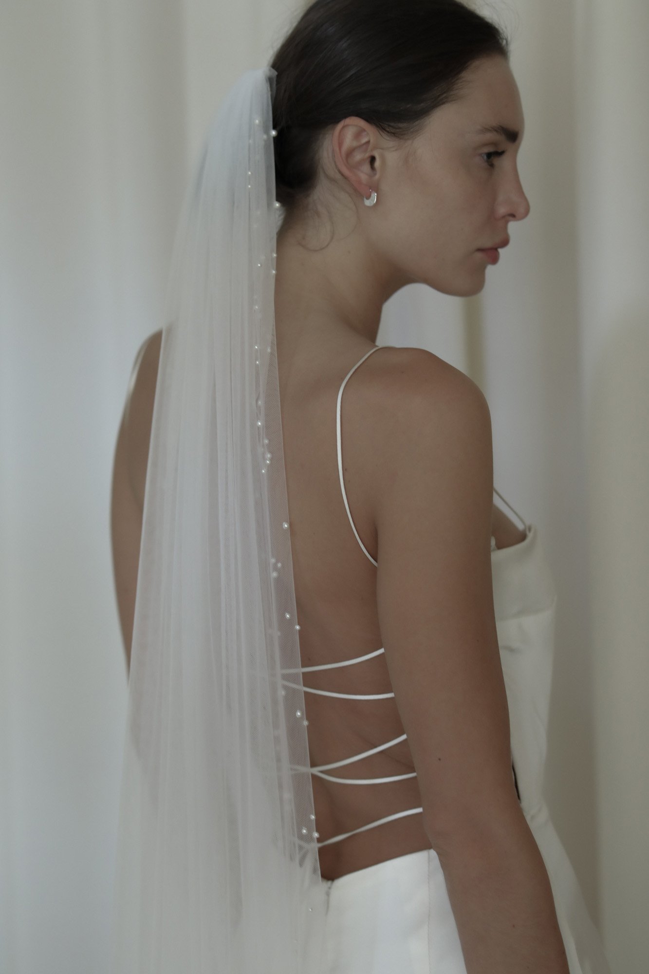 Harley Pearl Edge Veil by A.B. ELLIE Bridal Accessories — A.B. ELLIE