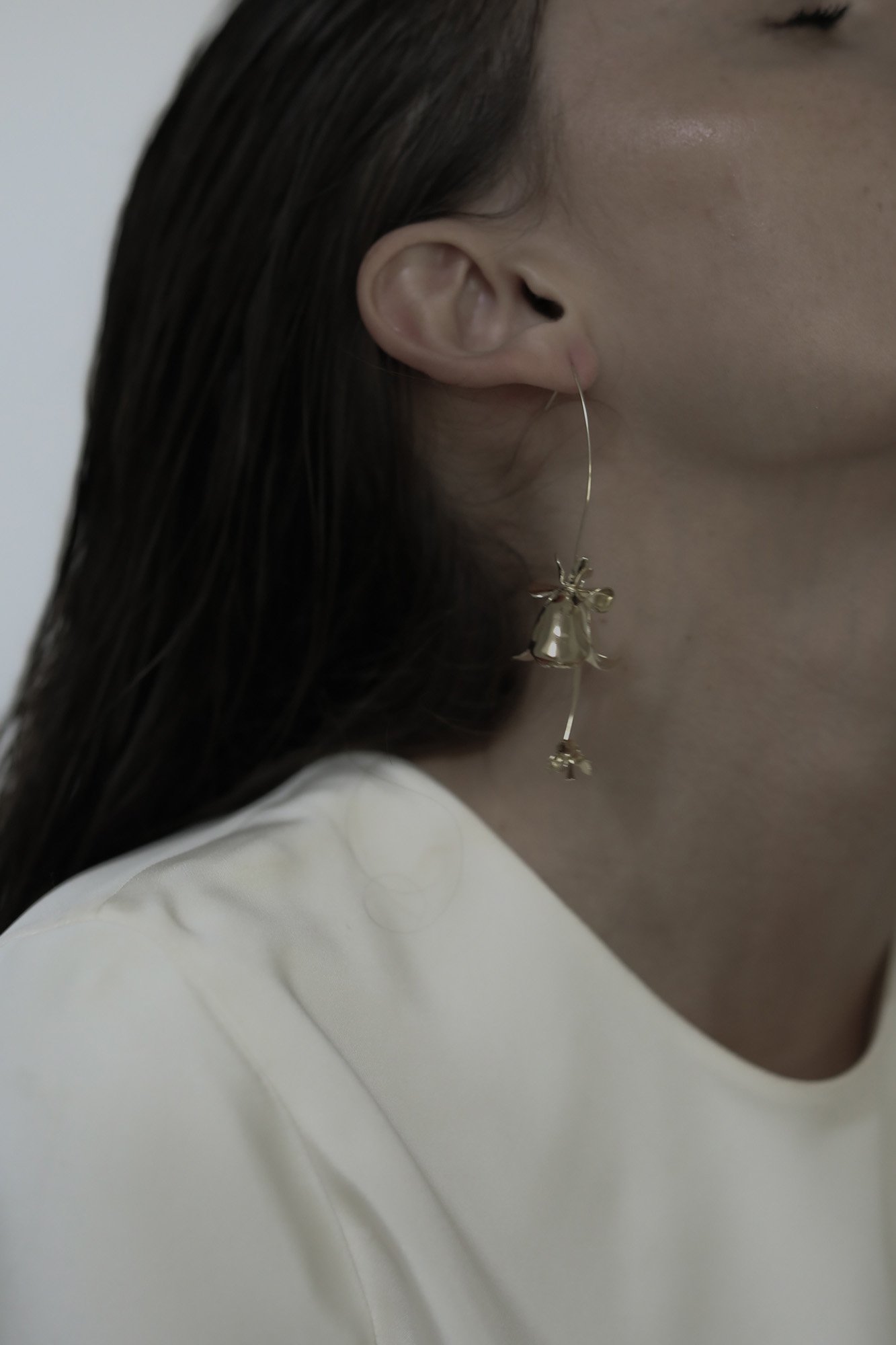 Mini Magnolia Stem Drop by A.B. ELLIE Bridal Accessories — A.B. ELLIE