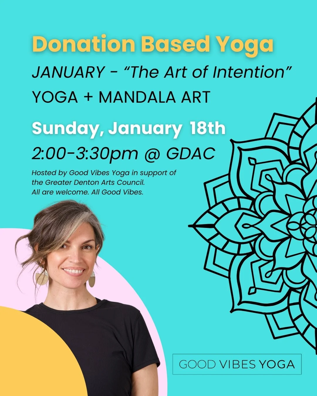 Donation Based Yoga: The Art of Intention - Yoga + Mandala Art