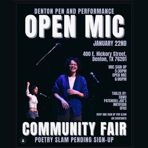 Denton Pen and Performance Open Mic