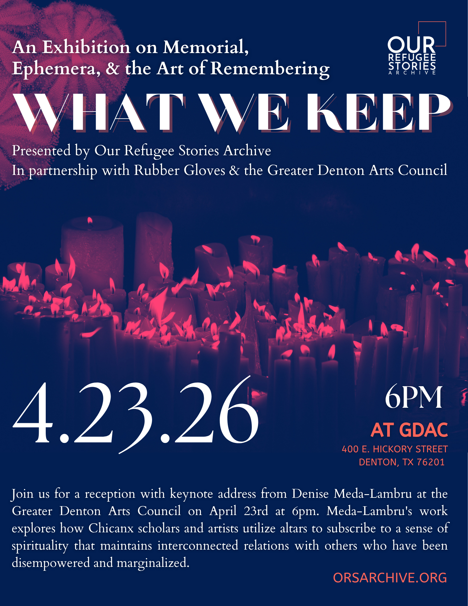 WHAT WE KEEP: An Exhibition on Memorial, Ephemera, and the Art of Remembering — Presented by Our Refugee Stories Archive