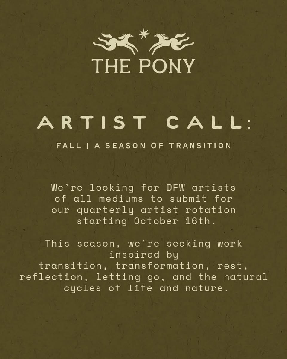 Call for art at The Pony: “Fall - A Season of Transition”