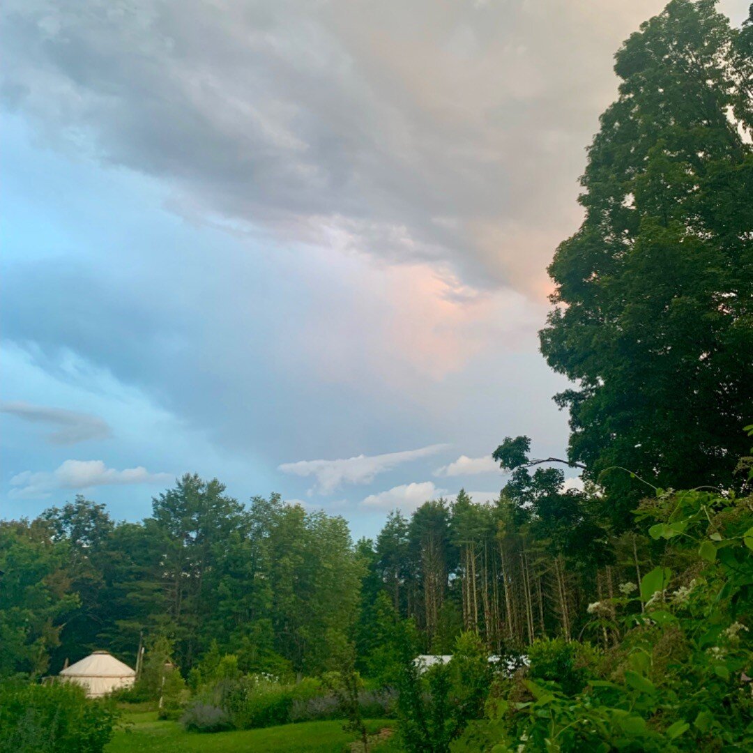 A beautiful summer sky, with the clouds serenading our friend, Eva of Putney