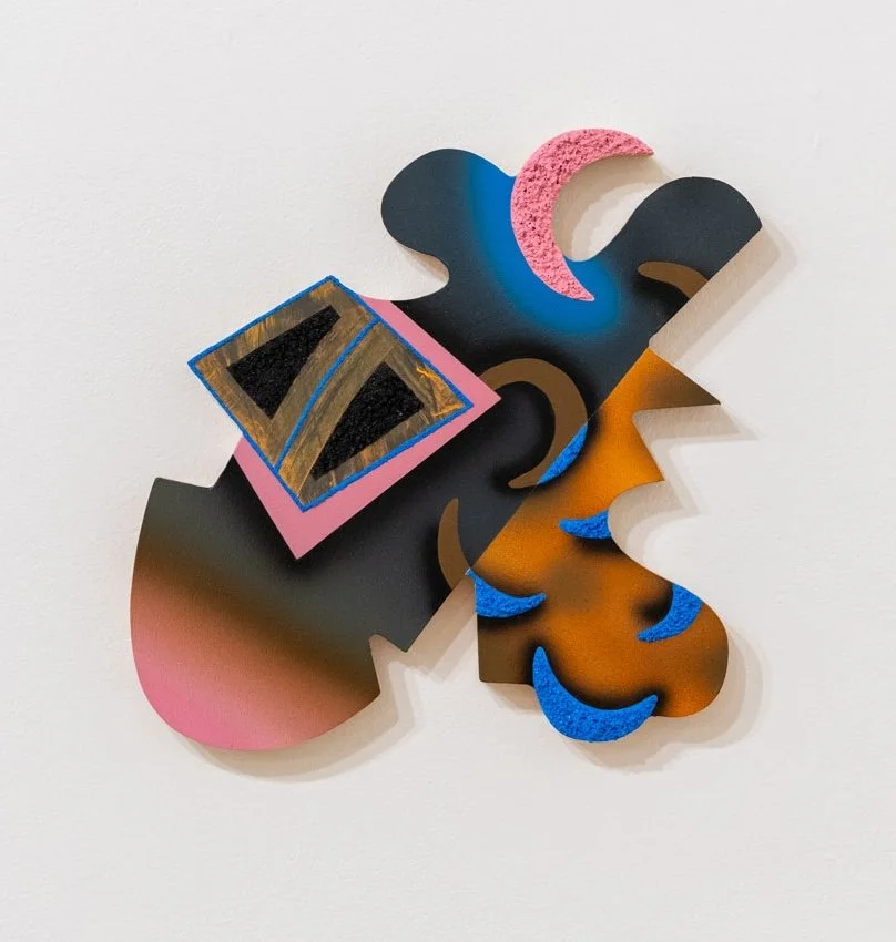Jana Cariddi: Moon Peel, 2026. Acrylic and pumice on artist made wood panel; Approx. 10 x 9 ½ inches.