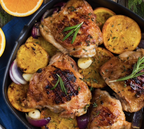 Orange Roasted Chicken w/ Fennel & Crispy Potatoes