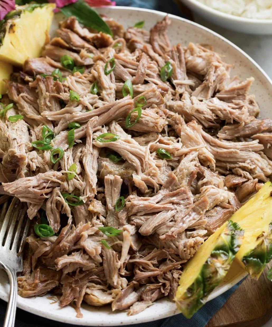 Hawaiian Pork w/ Garlic Cabbage & Steamed Rice