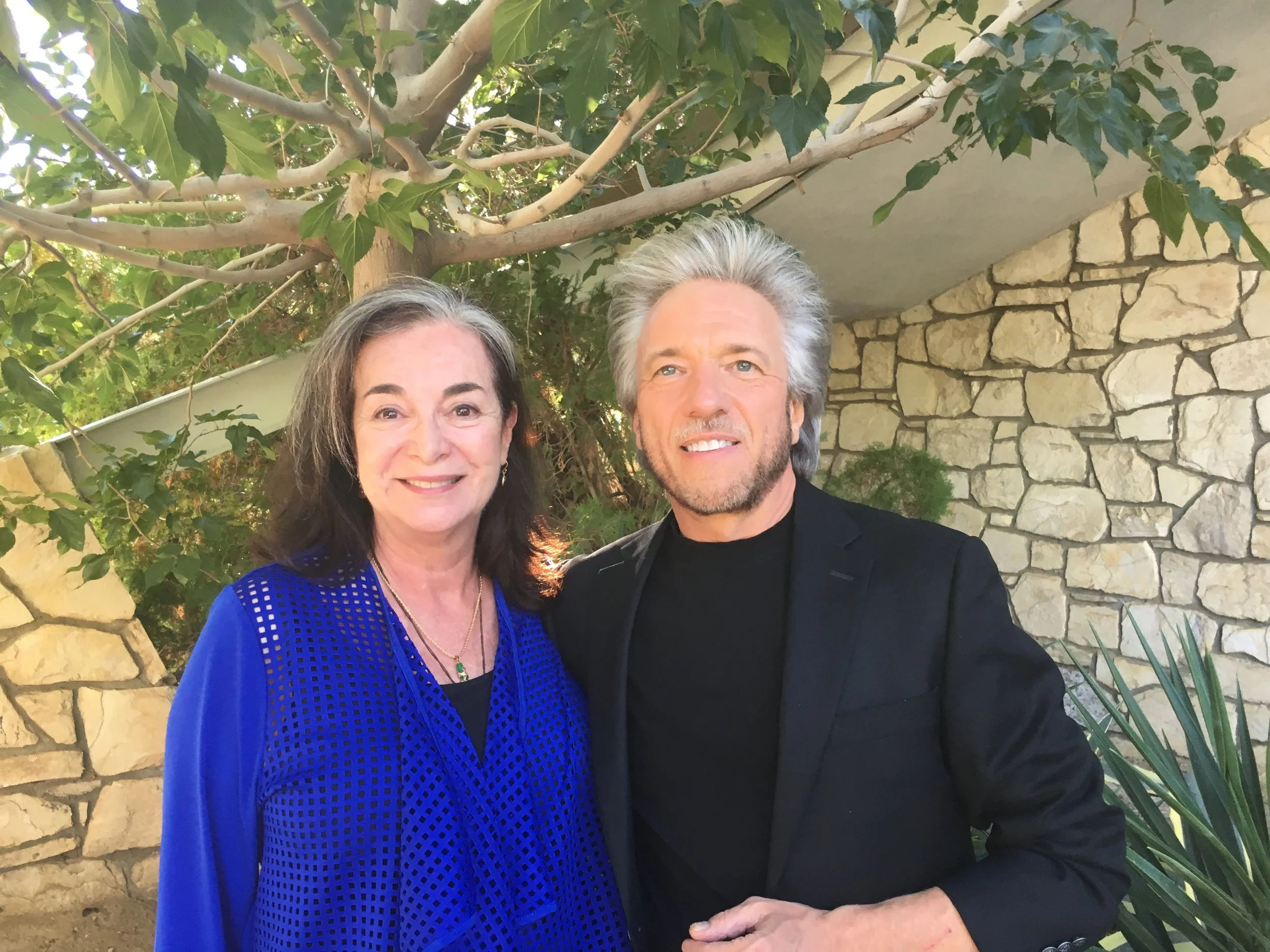 Lisa with Gregg Braden at the Joshua Tree Retreat Center.