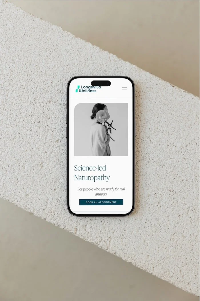 Squarespace website design for a naturopath — Longevita Wellness