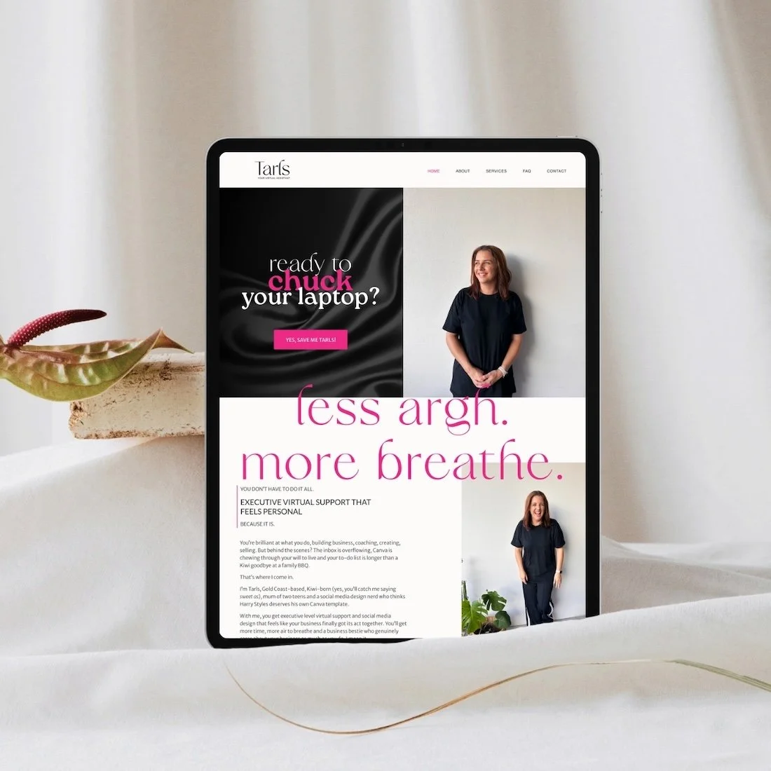Website design for virtual assistants