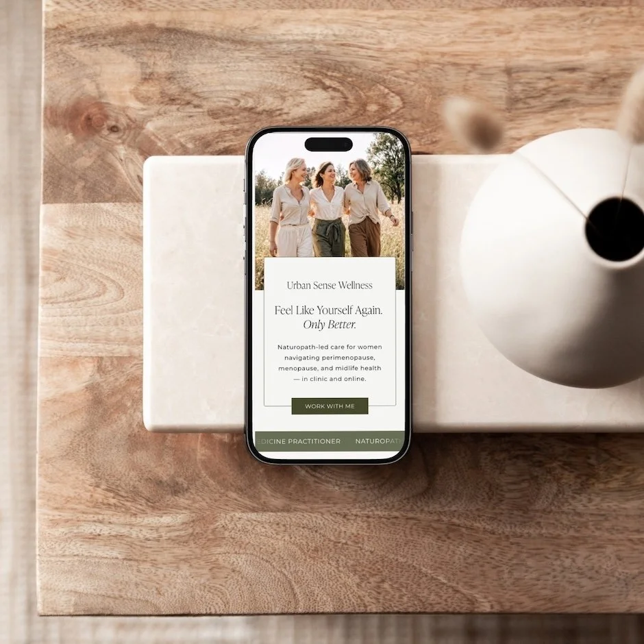 Wellness website design for naturopath urban sense wellness by elle harrison design gold coast australia