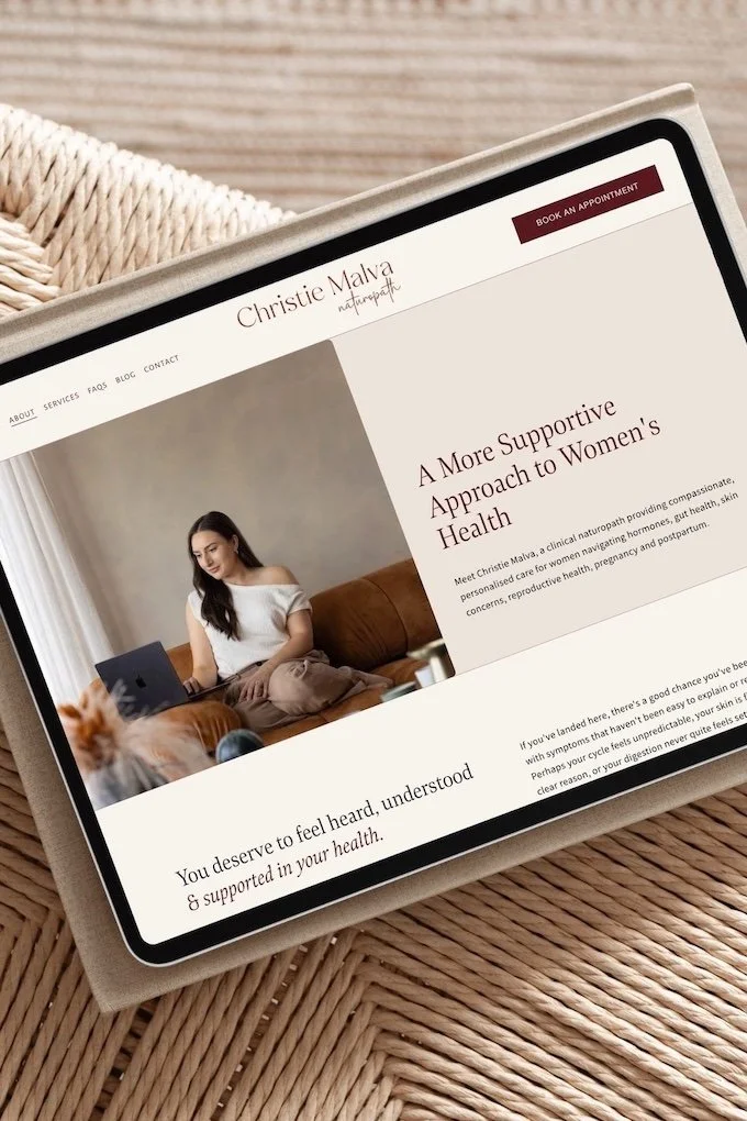 Christie Malva Naturopath Website Design