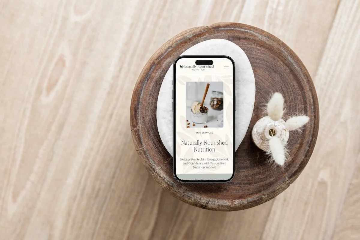 website design for Nutritionist Naturally Nourished Laura Duncombe