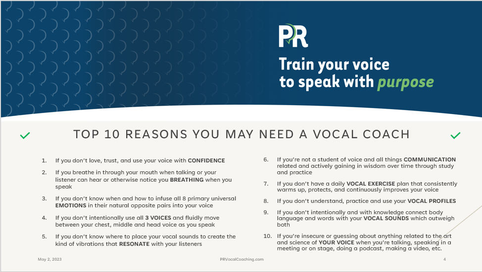 Top 10 Reasons You May Need A Vocal Coach