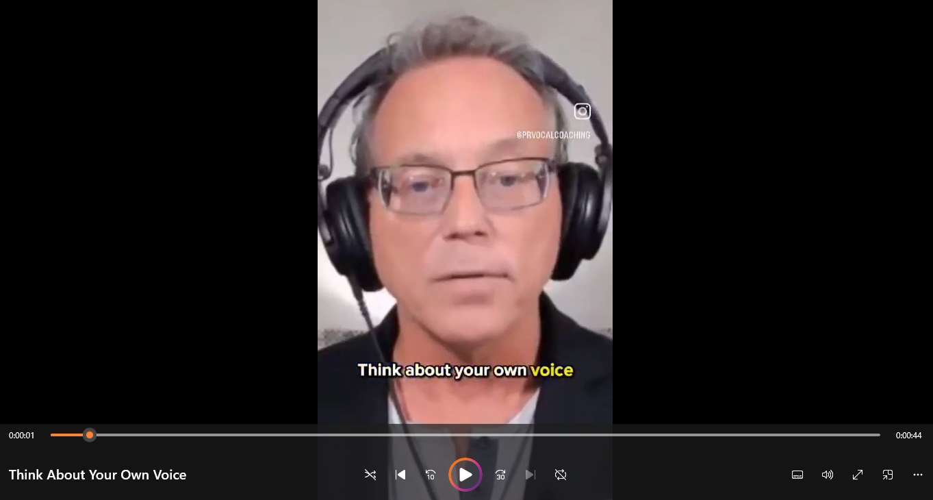 Think About Your Own Voice!