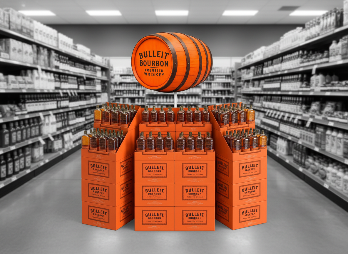 put this in a generic black and white store environment. keep display in color. (1).png