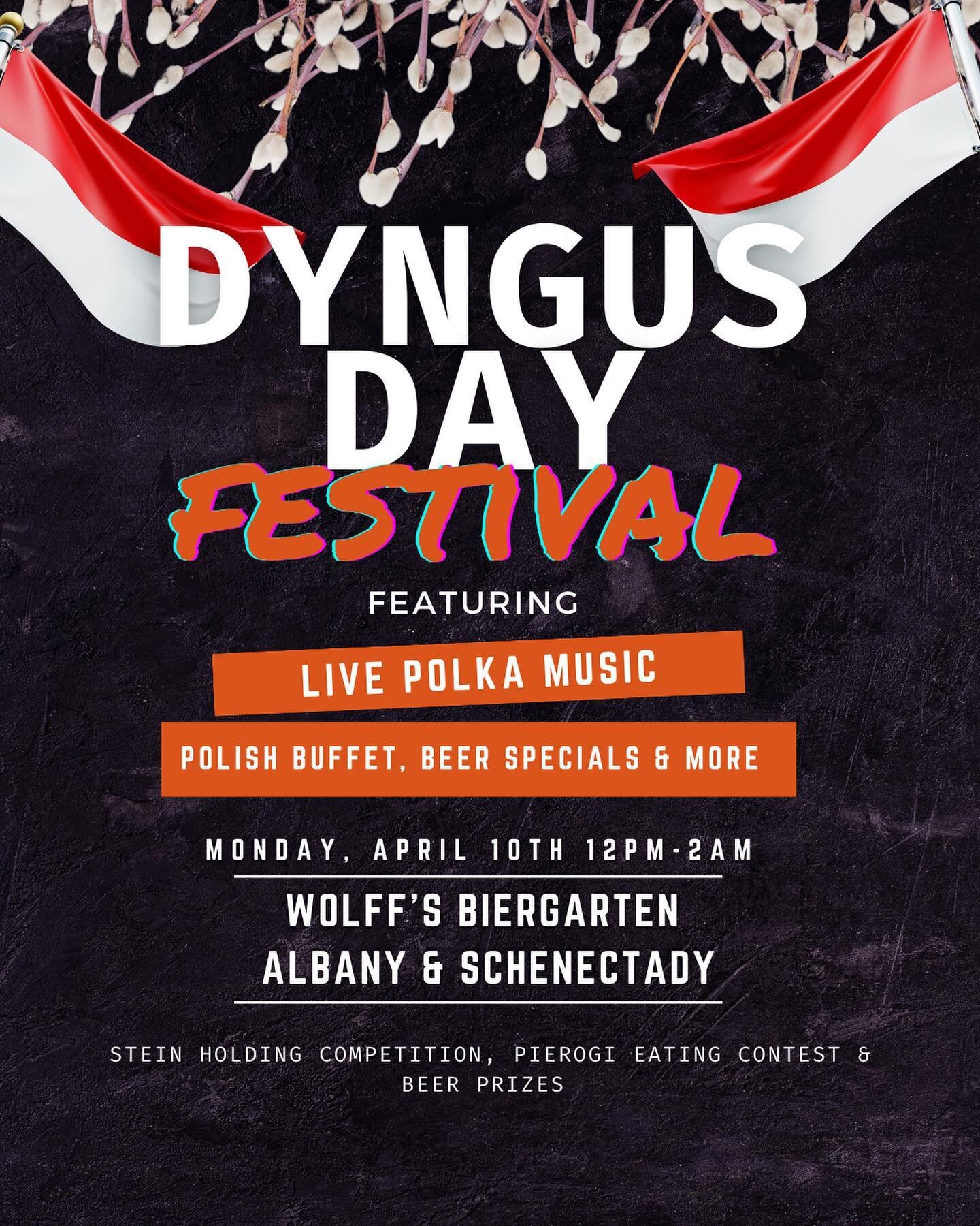 Come celebrate Dyngus Day with us! 🇵🇱 

Live polka music, $10 polish buffet and beer specials including $5 cans of Okocim &amp; $8 Zywiec draft