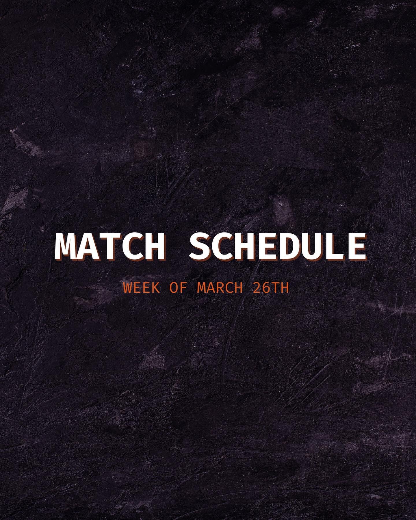Game schedule 🍻