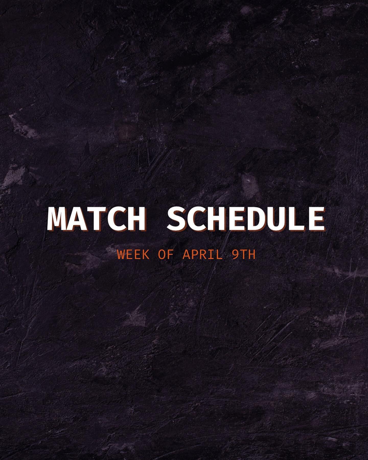 Game schedule 😎