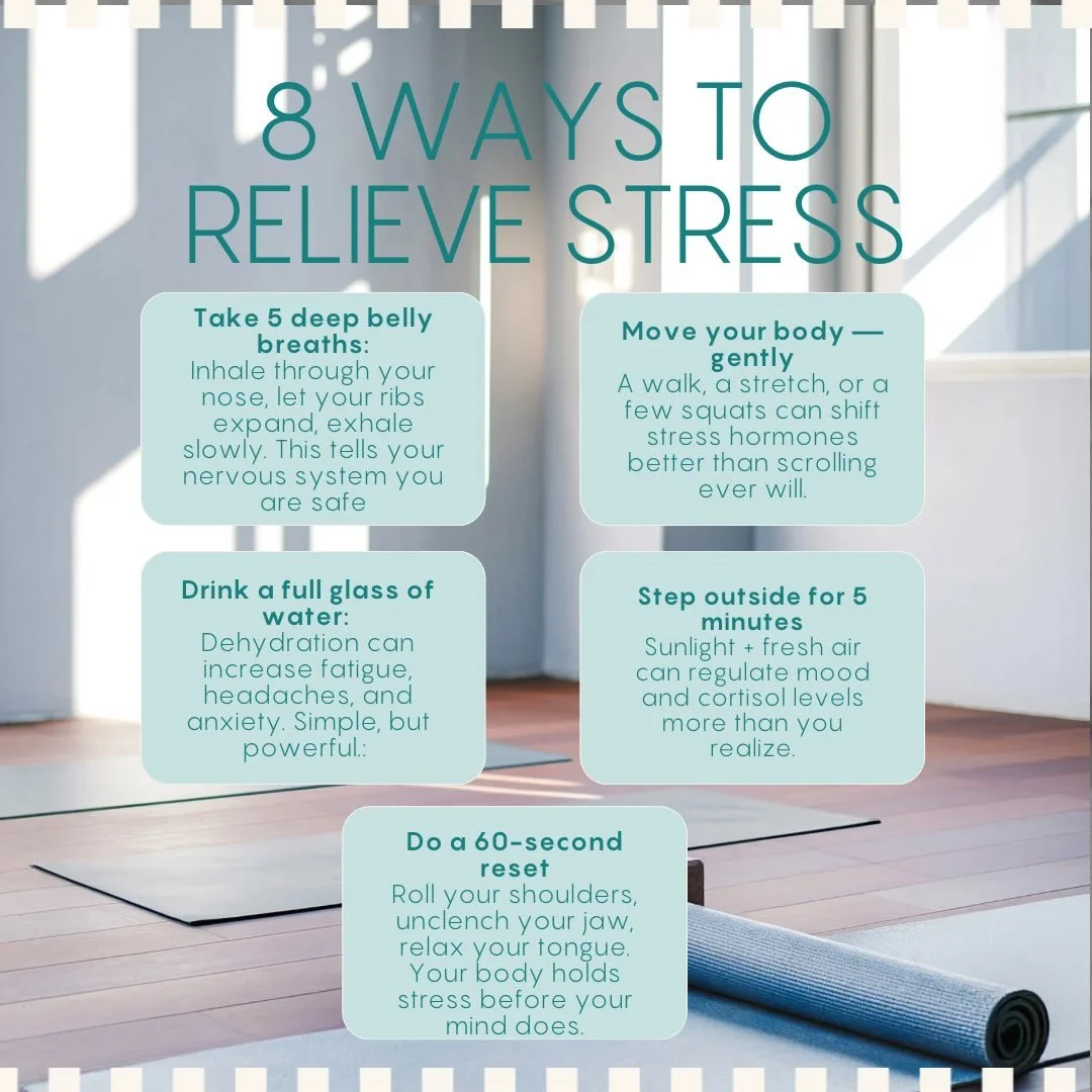 Feeling overwhelmed? Try one of these simple resets today.

Your nervous system responds to small signals of safety&mdash;
movement, breath, water, and sunlight go a long way! (Spring is almost here 🌷)

Start small. Your body will thank you.

#moveb